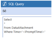 Example of a template parameter used in an SQL Data Adapter.